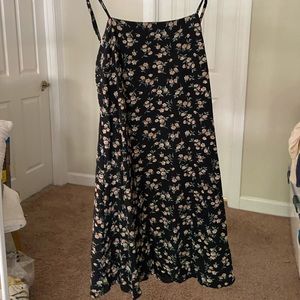 Navy blue floral dress